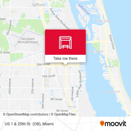 US 1  &  20th St. (OB) map