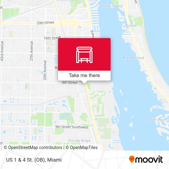 US 1  &  4 St. (OB) map