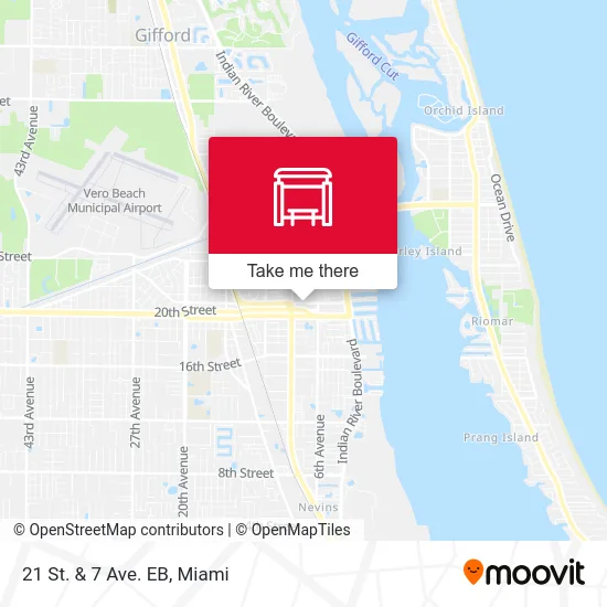 21 St.  &  7 Ave. EB map