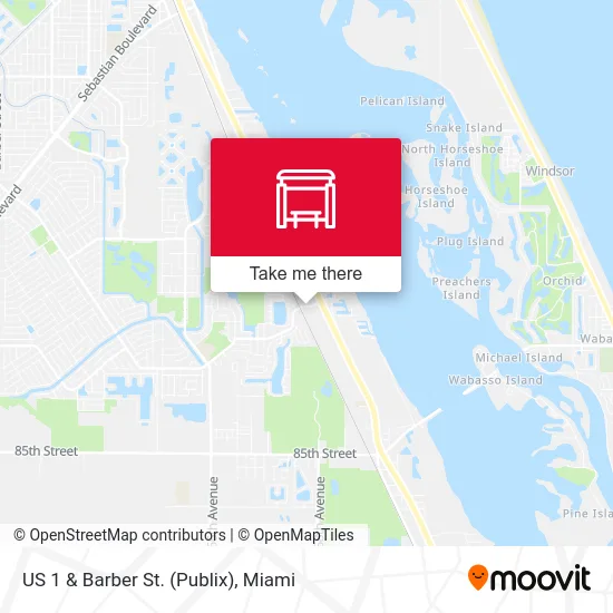 US 1  &  Barber St. (Publix) map