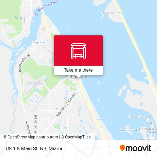 US 1  &  Main St. NB map