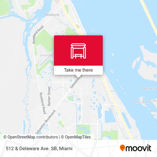 512  &  Delaware Ave. SB map