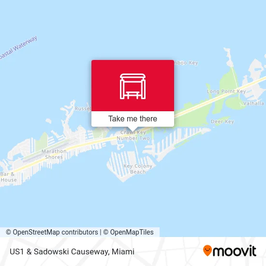 US1 & Sadowski Causeway map