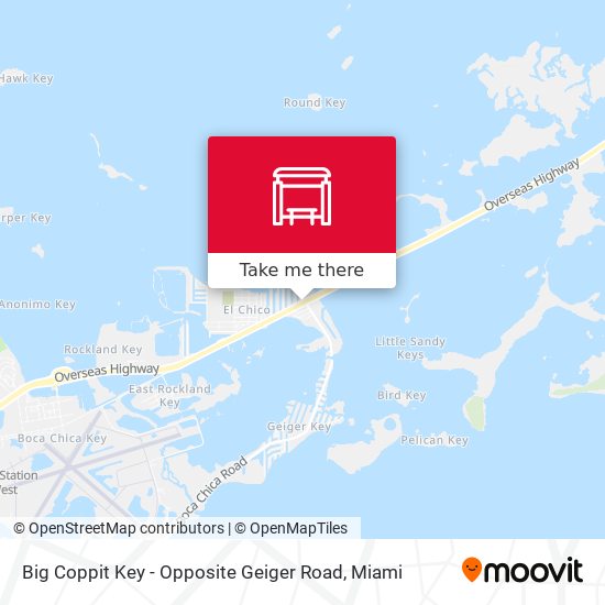 Mapa de Big Coppit Key - Opposite Geiger Road