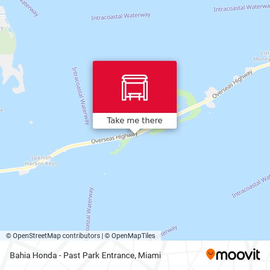 Mapa de Bahia Honda - Past Park Entrance