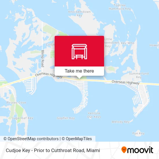 Cudjoe Key - Prior to Cutthroat Road map
