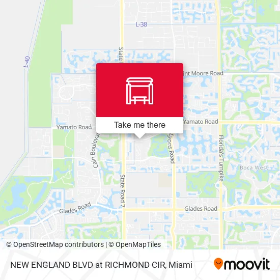 NEW ENGLAND BLVD at RICHMOND CIR map