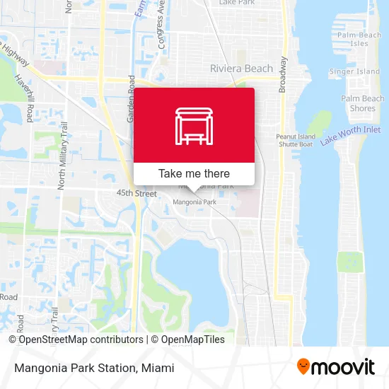 Mangonia Park Station map