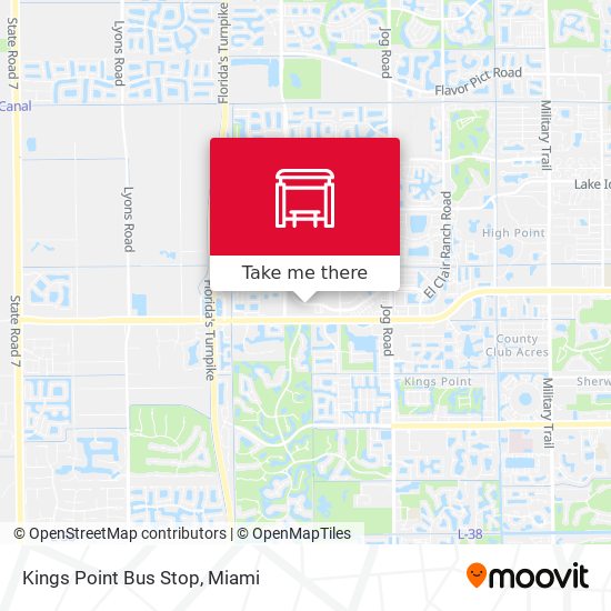 Kings Point Bus Stop map