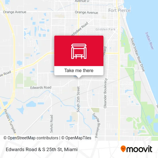 Edwards Road & S 25th St map