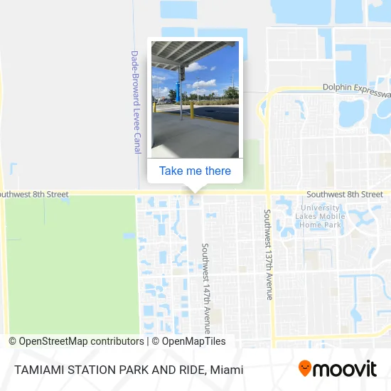 TAMIAMI STATION PARK AND RIDE map