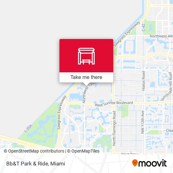 Bb&T Park & Ride map