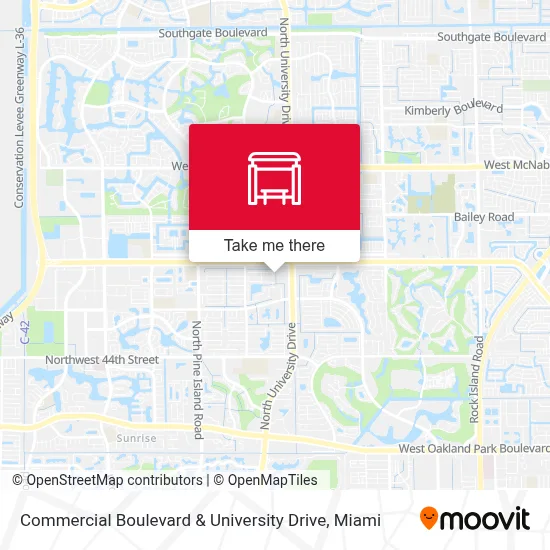 Commercial Boulevard & University Drive map
