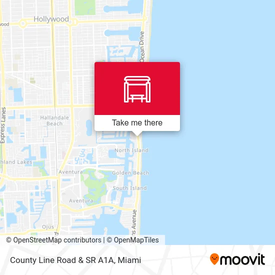 County Line Road & SR A1A map