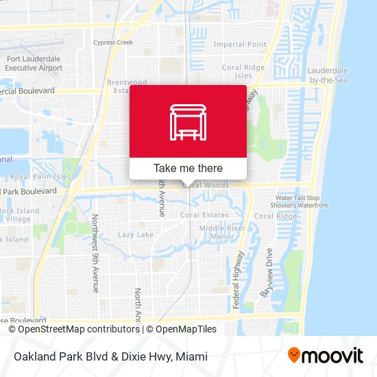 Oakland Park Blvd & Dixie Hwy map