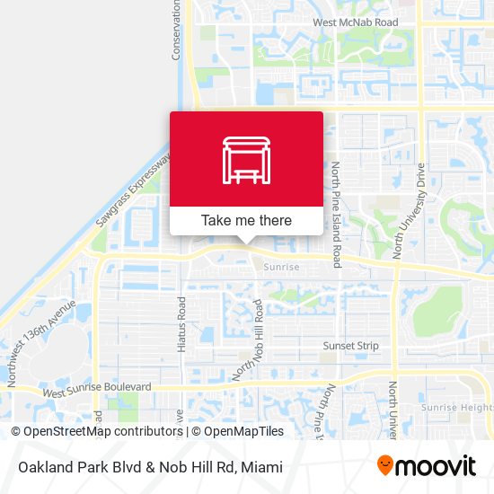 Mapa de Oakland Park Blvd & Nob Hill Rd