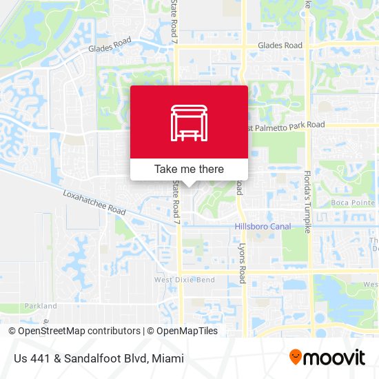 Us 441 & Sandalfoot Blvd map