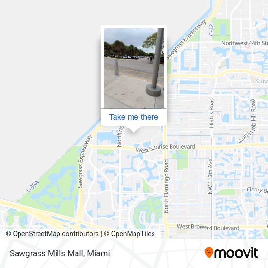 How to get to Sawgrass Mall in Miami by Bus, Subway or Light Rail?