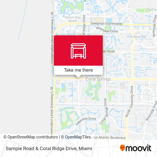 Sample Road & Coral Ridge Drive map