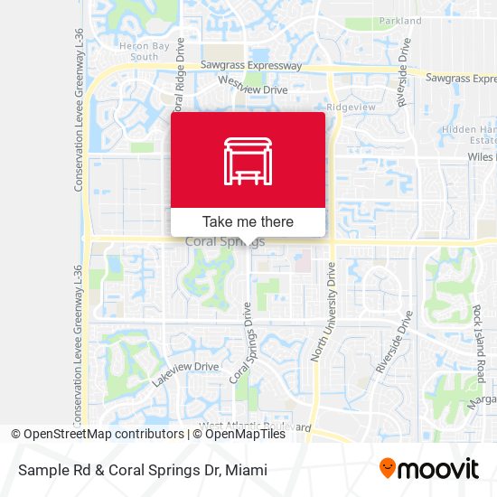Sample Rd & Coral Springs Dr map