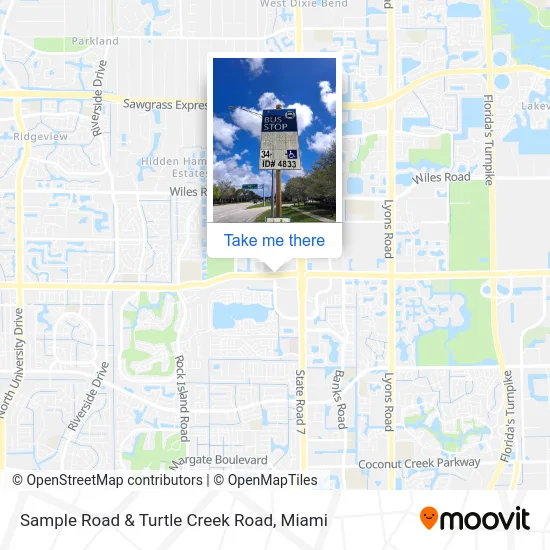 Sample Road & Turtle Creek Road map