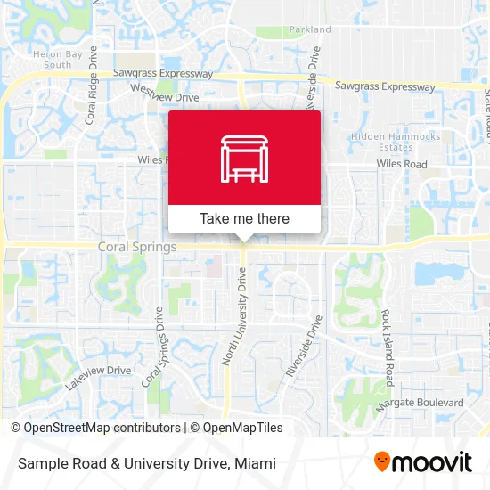 Sample Road & University Drive map