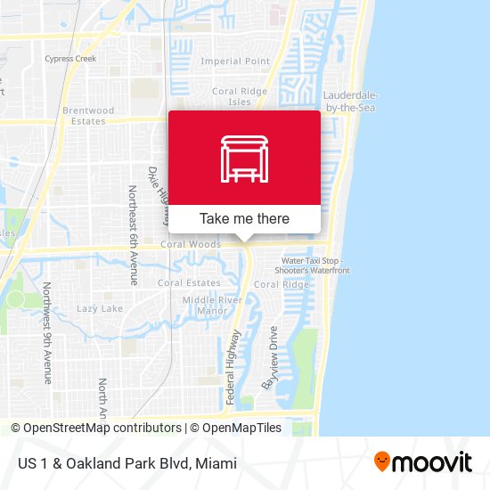 Us 1 & Oakland Park Blvd map