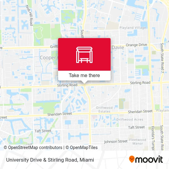 University Drive & Stirling Road map