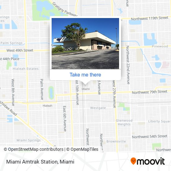 Mapa de Miami Amtrak Station