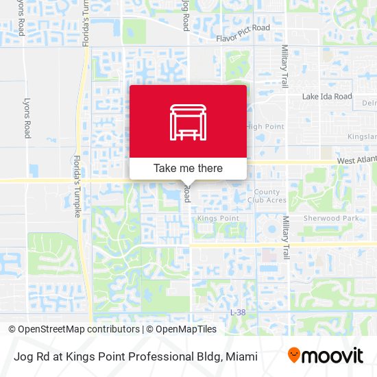 Jog Rd at Kings Point Professional Bldg map