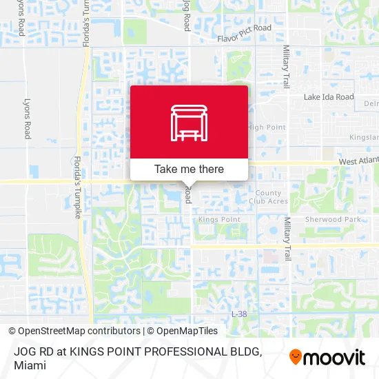 JOG RD at KINGS POINT PROFESSIONAL BLDG map
