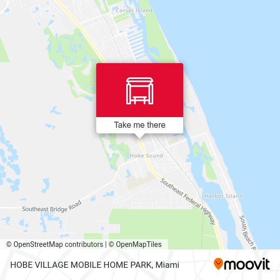 HOBE VILLAGE MOBILE HOME PARK map