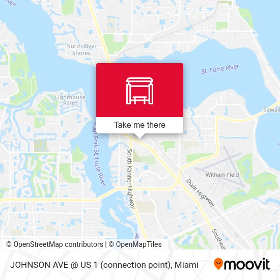JOHNSON AVE @ US 1 (connection point) map