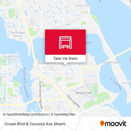 Ocean Blvd & Coconut Ave map