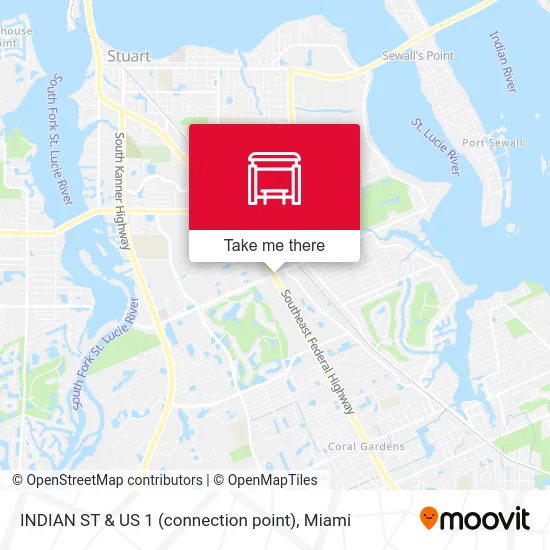 INDIAN ST & US 1 (connection point) map