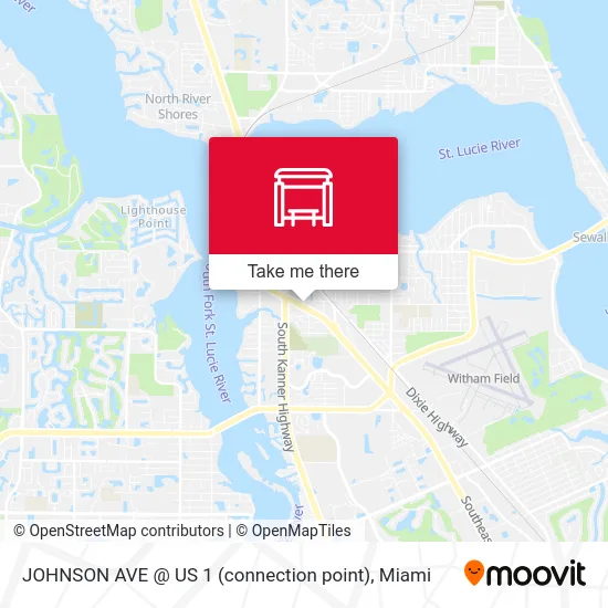 JOHNSON AVE @ US 1 (connection point) map