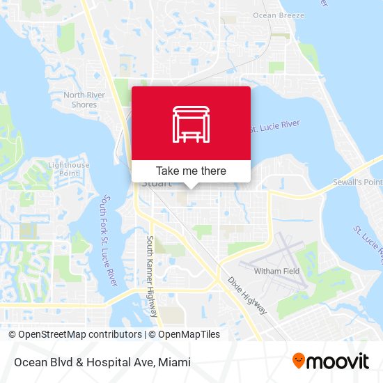 Ocean Blvd & Hospital Ave map
