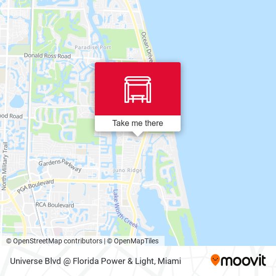 Universe Blvd @ Florida Power & Light map