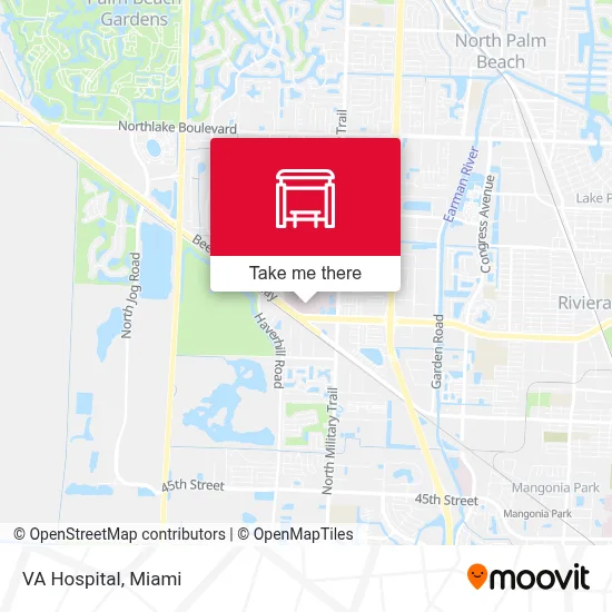 VA Hospital map