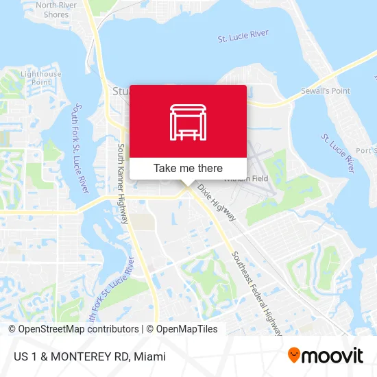 US 1 & MONTEREY RD map
