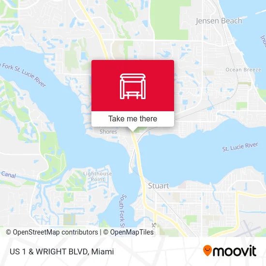 US 1 & WRIGHT BLVD map