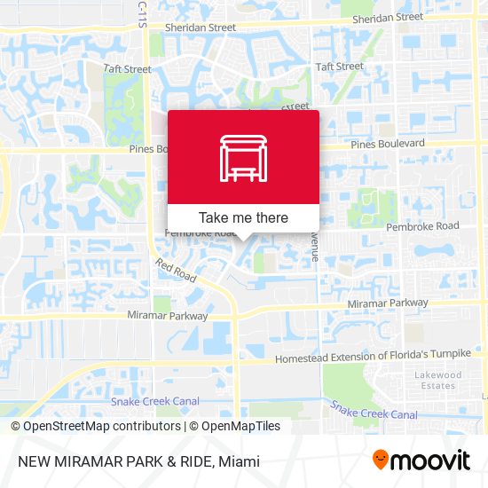 Mapa de New Miramar Park & Ride