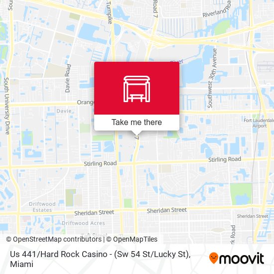 Us 441 / Hard Rock Casino - (Sw 54 St / Lucky St) map