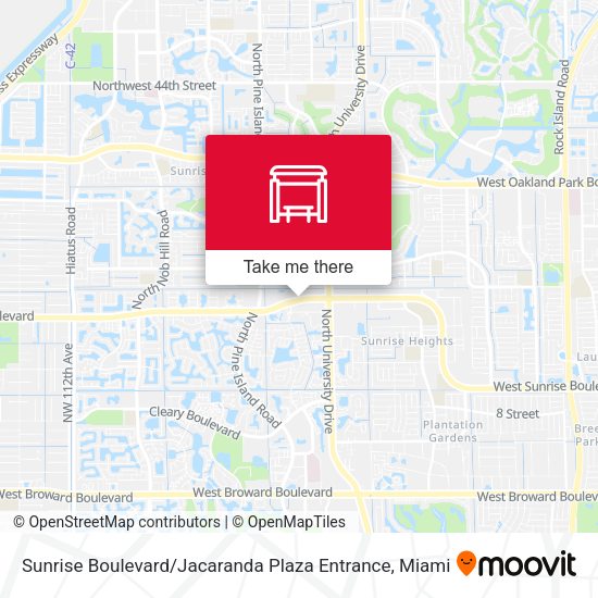 Sunrise Boulevard / Jacaranda Plaza Entrance map