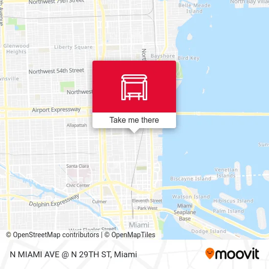 N MIAMI AVE @ N 29TH ST map