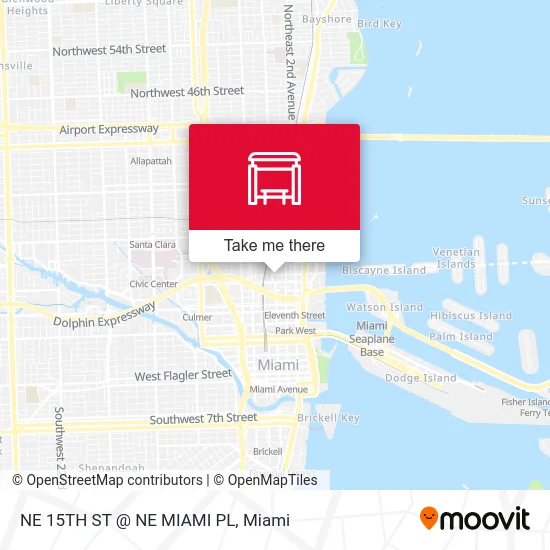 NE 15TH ST @ NE MIAMI PL map