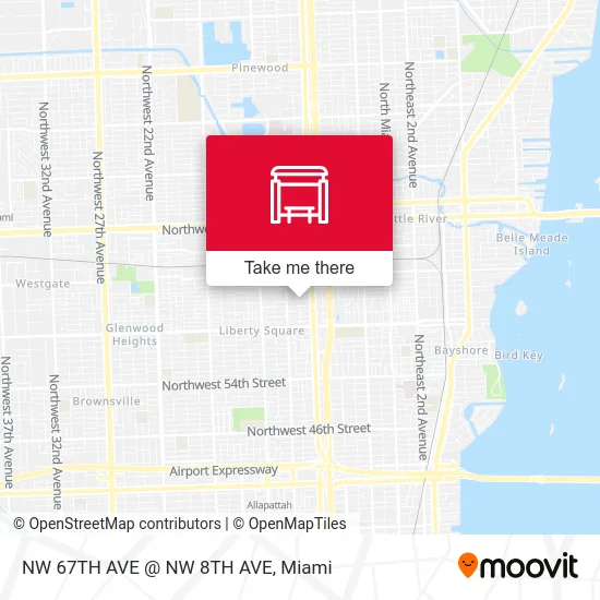 NW 67TH AVE @ NW 8TH AVE map