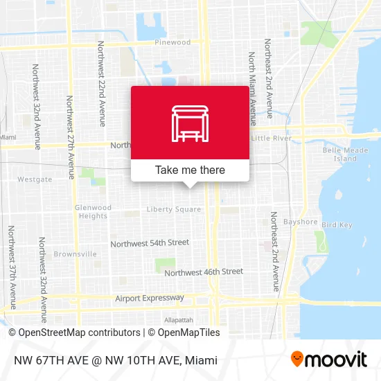 NW 67TH AVE @ NW 10TH AVE map