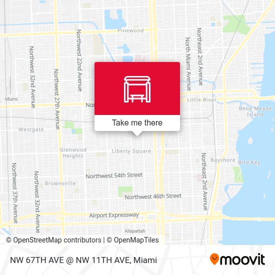 NW 67TH AVE @ NW 11TH AVE map