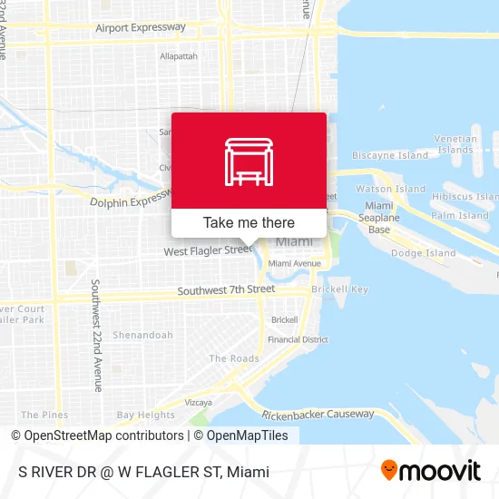 Mapa de S RIVER DR @ W FLAGLER ST